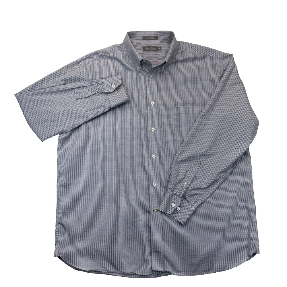 Daniel Cremieux Signature Mens XL Blue Gingham Check Button Down Preppy Shirt